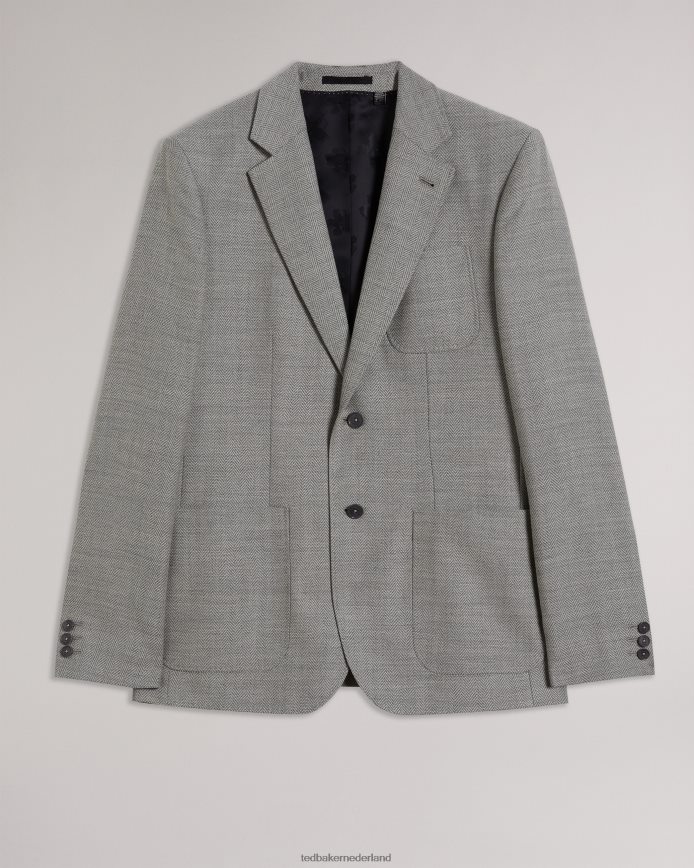 Ted Baker Luccaj visgraatjack grijs kleding Heren 6R02N1405