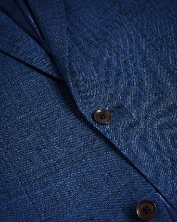 Ted Baker drydenj marineblauw geruit colbert marine kleding Heren 6R02N1483