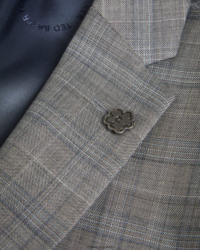 Ted Baker elgoljs geruit jasje van wolmix grijs kleding Heren 6R02N1374