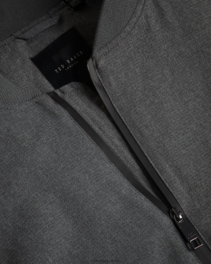 Ted Baker elmhrst stretchbomberjack met textuur grijs kleding Heren 6R02N1424