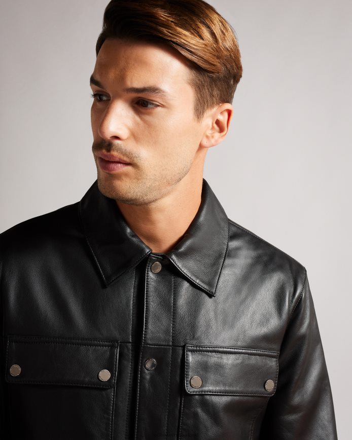 Ted Baker garry leren beugel zwart kleding Heren 6R02N1516