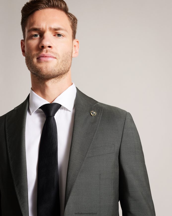 Ted Baker richanj colbert van zuiver wollen haaienleer khaki kleding Heren 6R02N1355