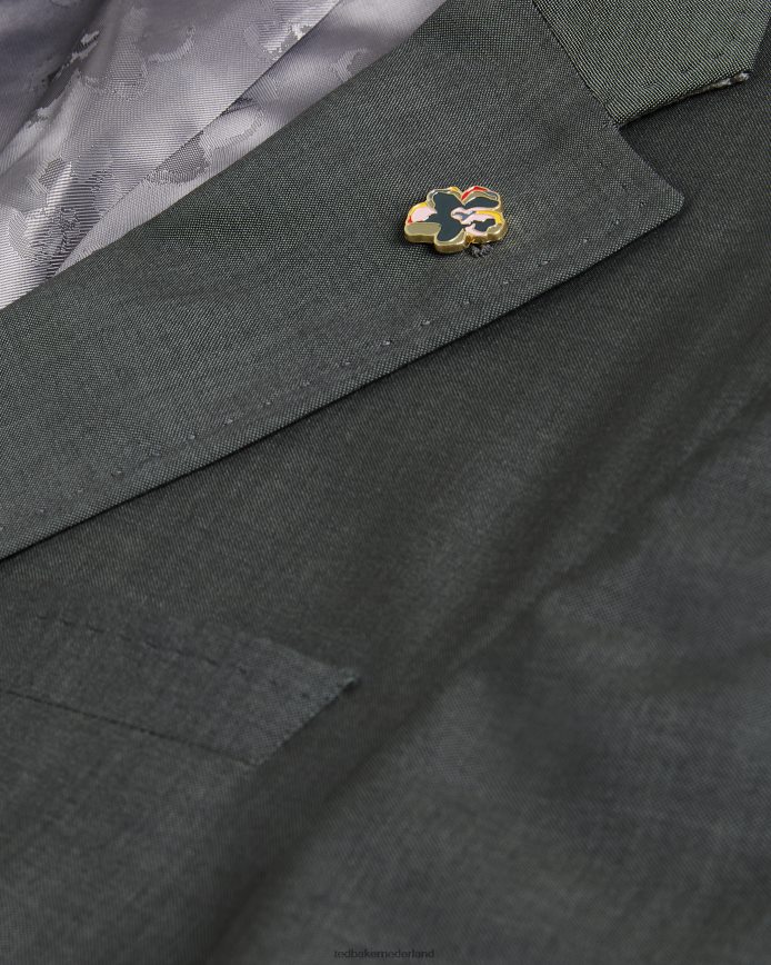 Ted Baker richanj colbert van zuiver wollen haaienleer khaki kleding Heren 6R02N1355