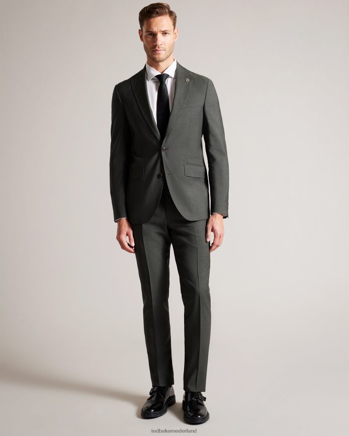 Ted Baker richanj colbert van zuiver wollen haaienleer khaki kleding Heren 6R02N1355