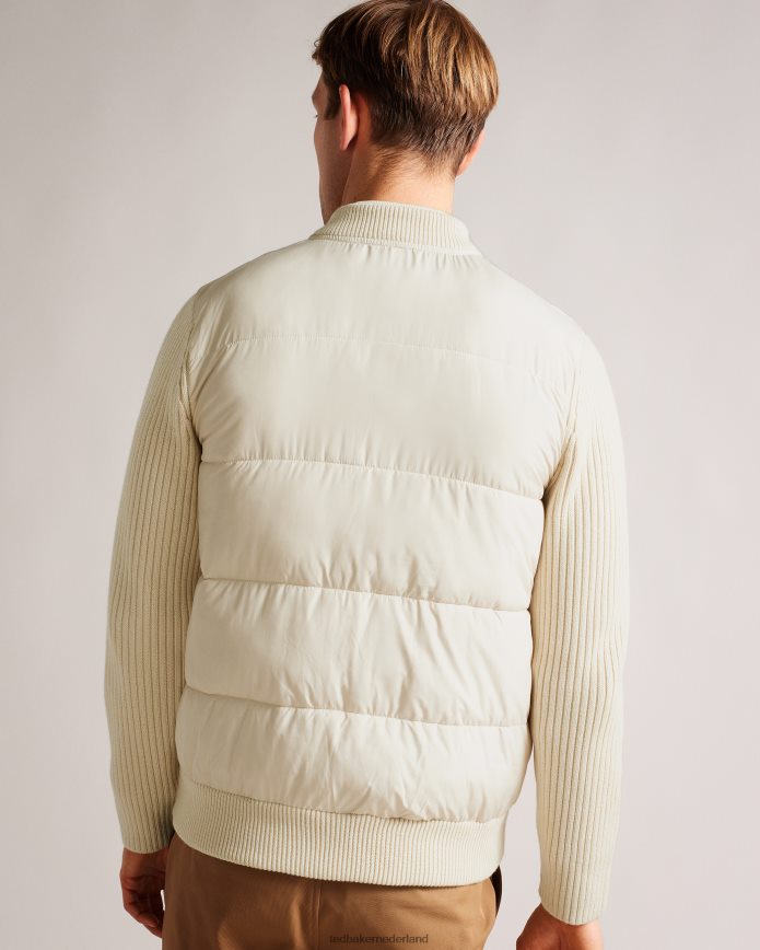 Ted Baker spores gewatteerd jack met lange mouwen en ritssluiting natuurlijk kleding Heren 6R02N1282