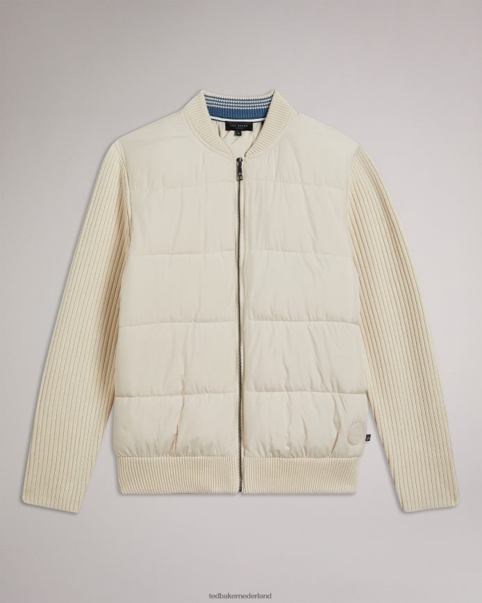 Ted Baker spores gewatteerd jack met lange mouwen en ritssluiting natuurlijk kleding Heren 6R02N1282