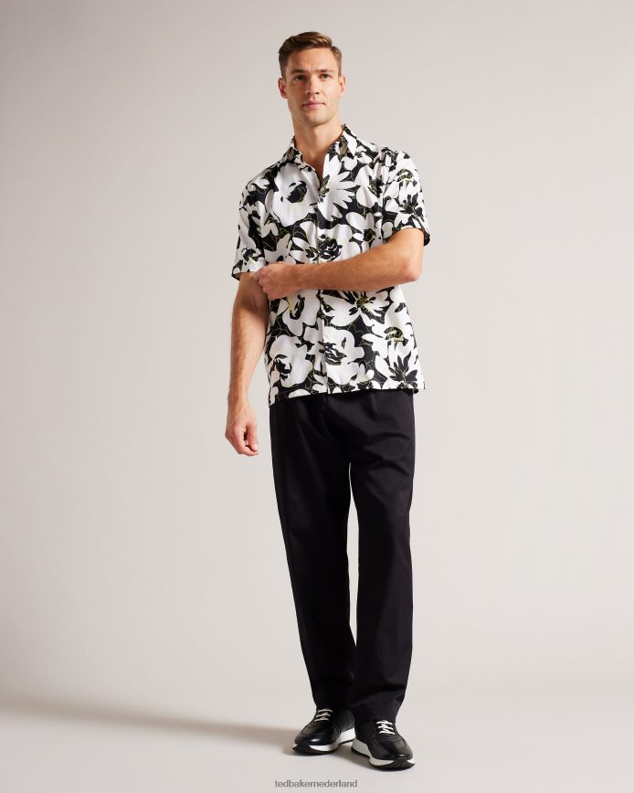 Ted Baker Altun overhemd met bloemenprint en korte mouwen licht geel kleding Heren 6R02N1257