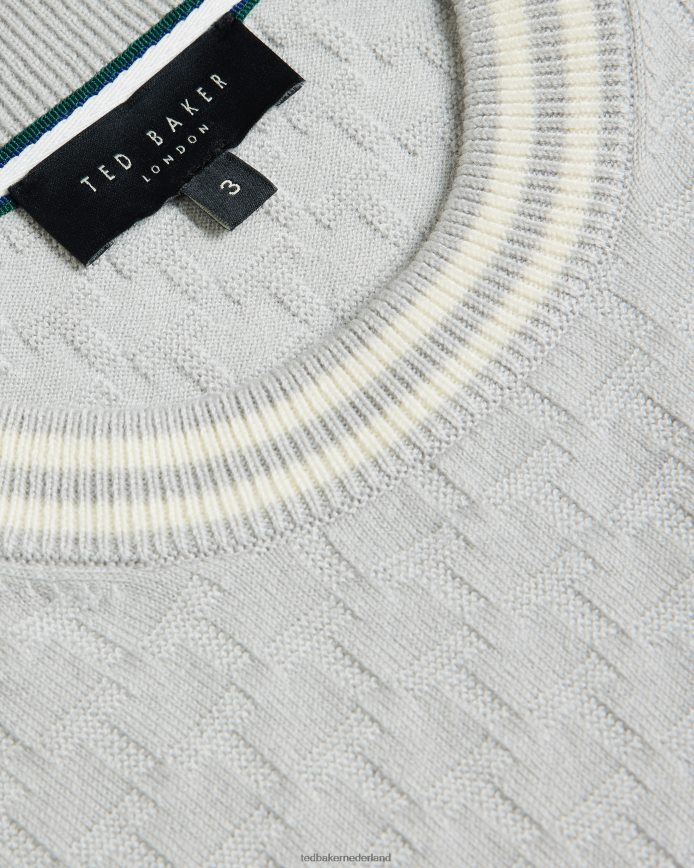 Ted Baker Hanam T-gestikt T-shirt met korte mouwen grijs kleding Heren 6R02N1461