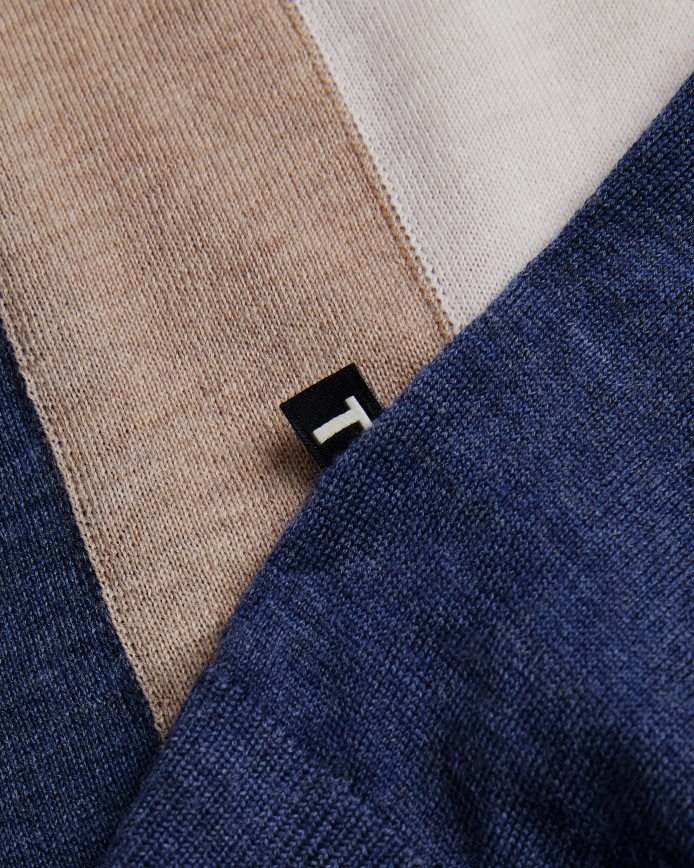 Ted Baker Larbrot poloshirt met korte mouwen en ritssluiting ecru kleding Heren 6R02N1328