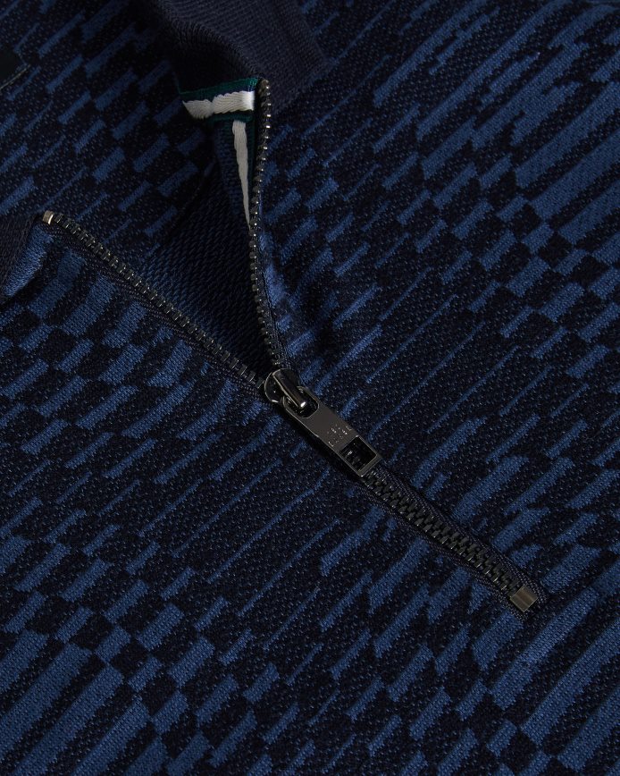 Ted Baker Ono jacquard poloshirt met korte mouwen marine kleding Heren 6R02N1444