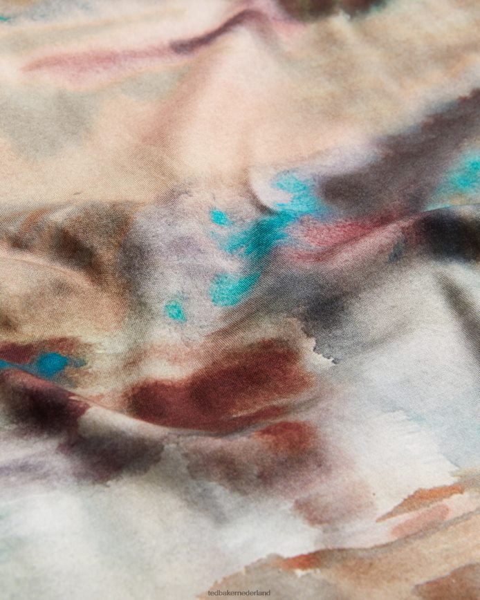 Ted Baker Tinot T-shirt met korte mouwen en abstracte print wit kleding Heren 6R02N1564