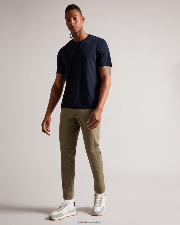 Ted Baker Tywinn effen T-shirt met korte mouwen en normale pasvorm marine kleding Heren 6R02N1561