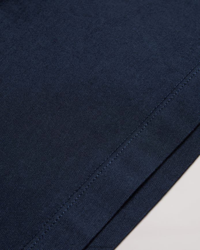 Ted Baker Tywinn effen T-shirt met korte mouwen en normale pasvorm marine kleding Heren 6R02N1561