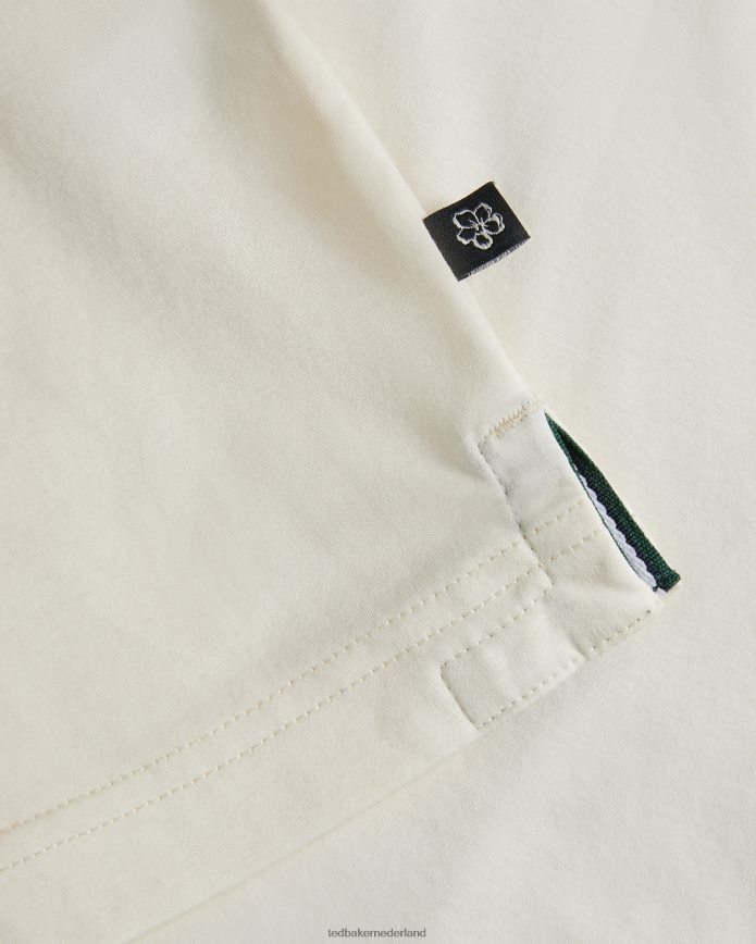 Ted Baker Zeiter slim-fit poloshirt met korte mouwen ecru kleding Heren 6R02N1433