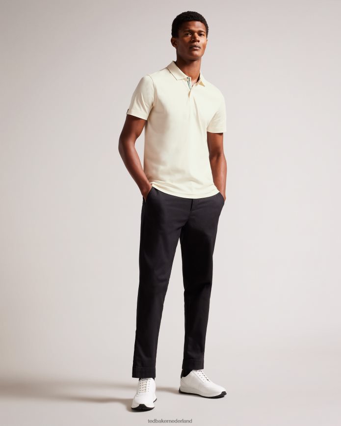 Ted Baker Zeiter slim-fit poloshirt met korte mouwen ecru kleding Heren 6R02N1433