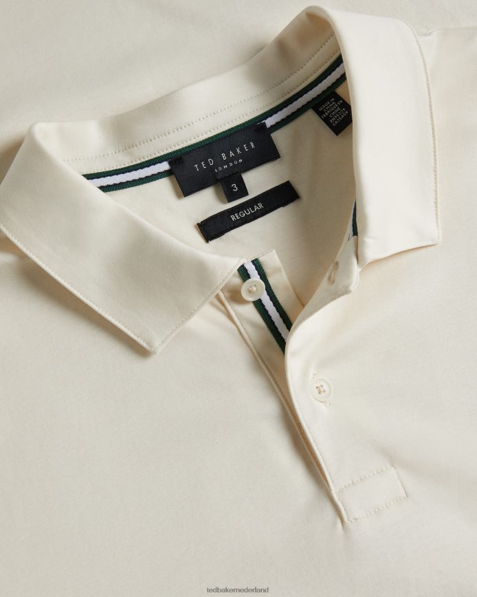 Ted Baker Zeiter slim-fit poloshirt met korte mouwen ecru kleding Heren 6R02N1433