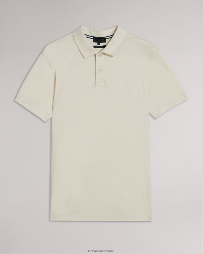 Ted Baker Zeiter slim-fit poloshirt met korte mouwen ecru kleding Heren 6R02N1433