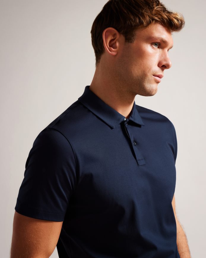 Ted Baker Zeiter slim-fit poloshirt met korte mouwen marine kleding Heren 6R02N1358