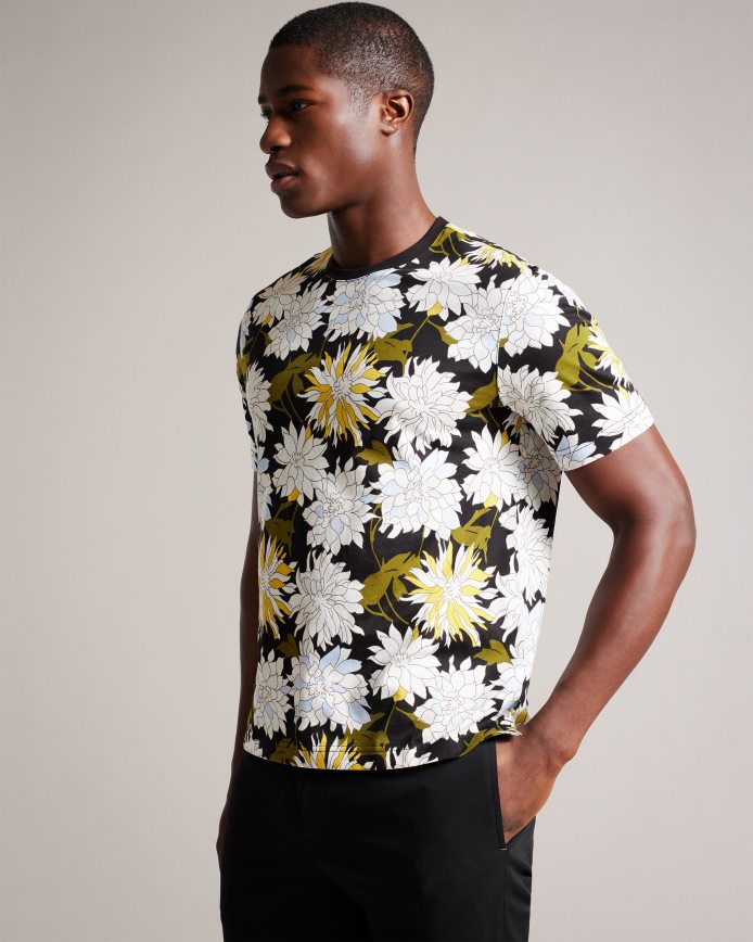 Ted Baker bloemrijk T-shirt met korte mouwen en bloemenprint veelkleurig kleding Heren 6R02N1316