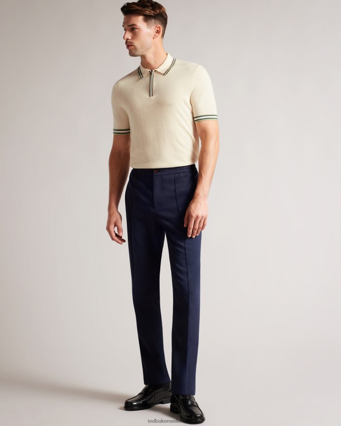 Ted Baker pierrot poloshirt met korte mouwen en strepen wit kleding Heren 6R02N1301