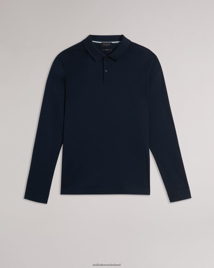 Ted Baker toler slim-fit poloshirt met lange mouwen marine kleding Heren 6R02N1451