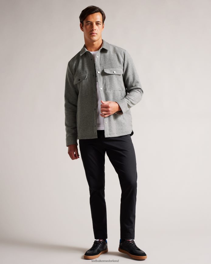 Ted Baker Anderby overshirt van wolmix met lange mouwen grijs kleding Heren 6R02N1249