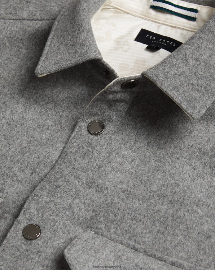 Ted Baker Anderby overshirt van wolmix met lange mouwen grijs kleding Heren 6R02N1249