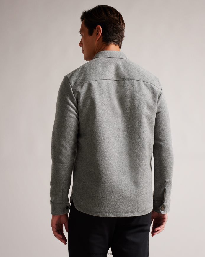 Ted Baker Anderby overshirt van wolmix met lange mouwen grijs kleding Heren 6R02N1249