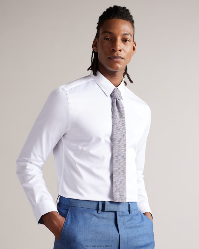 Ted Baker Holmess slim-fit overhemd met lange mouwen wit kleding Heren 6R02N1354