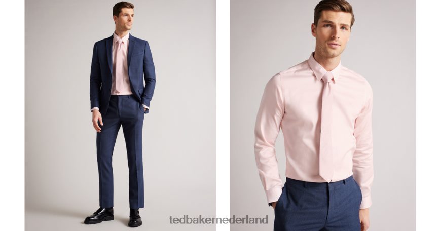 Ted Baker Maeloss slim-fit overhemd met lange mouwen bleekroze kleding Heren 6R02N1499