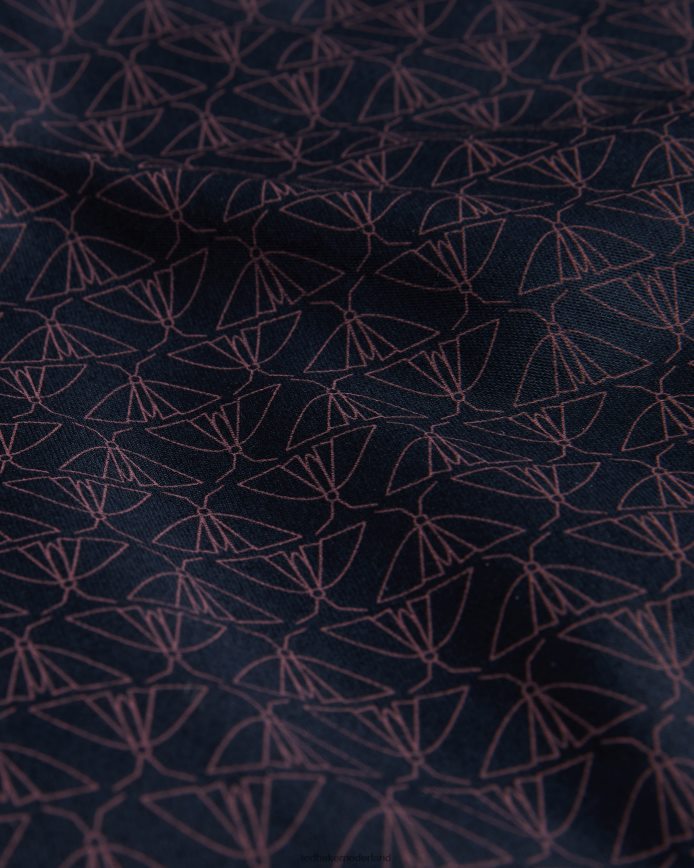 Ted Baker Matlock overhemd met geometrische mottenprint en lange mouwen marine kleding Heren 6R02N1256