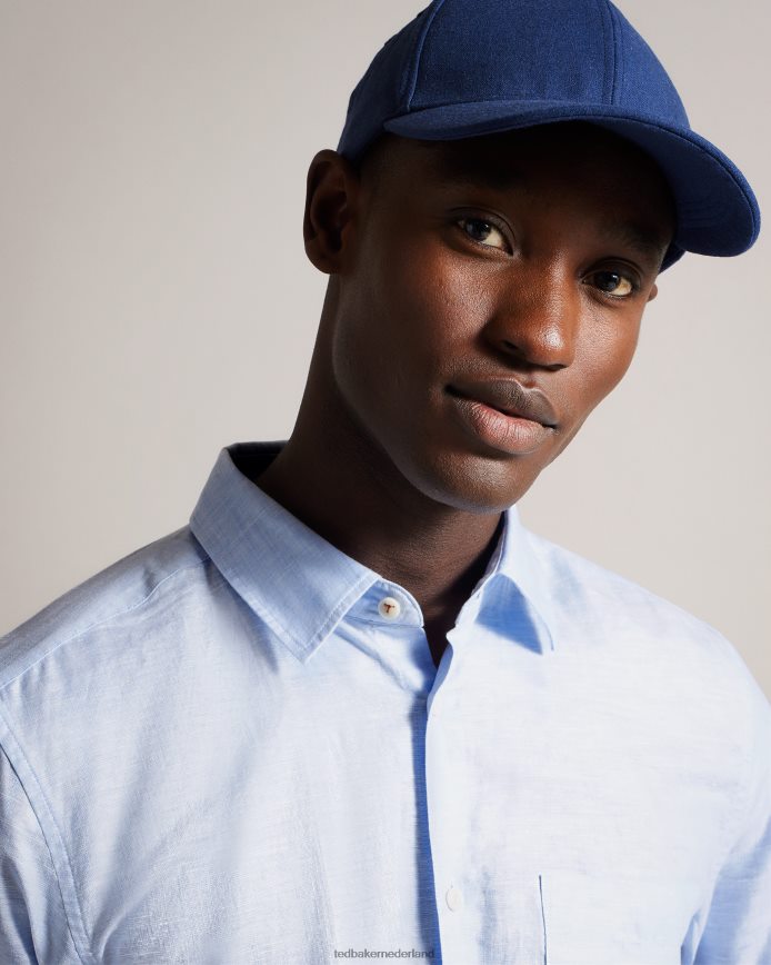 Ted Baker kingwel overhemd van linnenmix met lange mouwen lichtblauw kleding Heren 6R02N1336