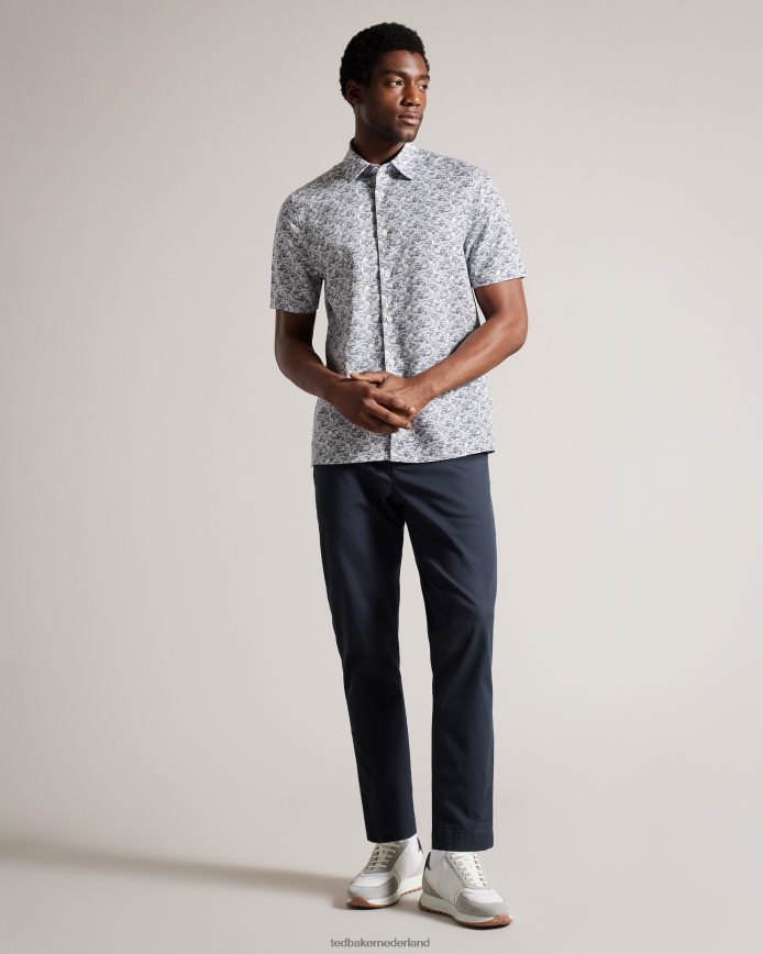 Ted Baker laghy kasshirt met korte mouwen lichtblauw kleding Heren 6R02N1547