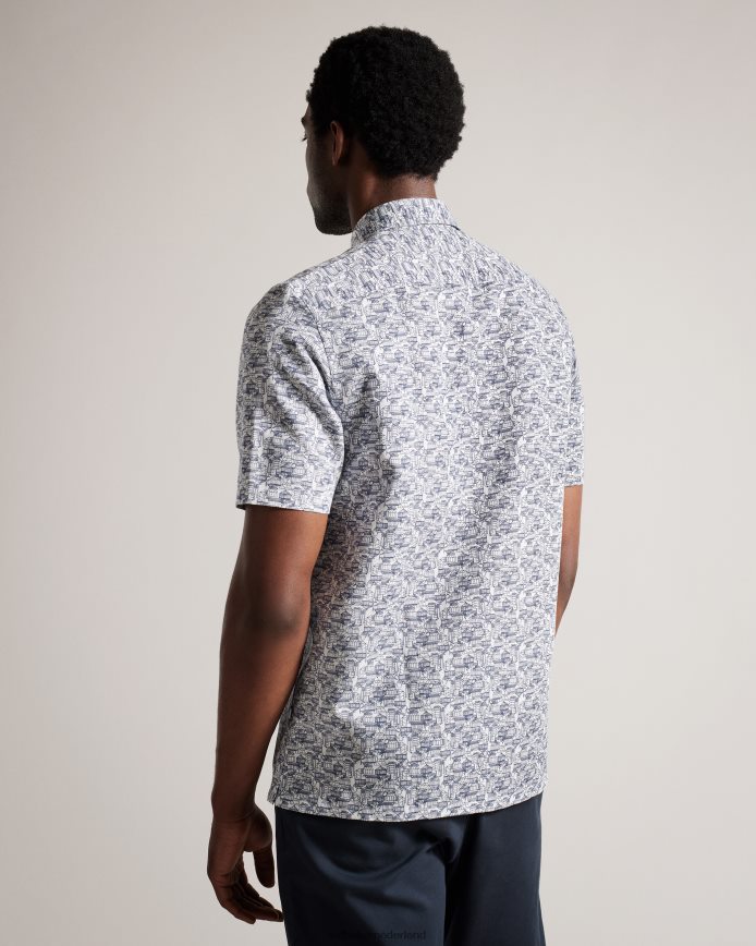 Ted Baker laghy kasshirt met korte mouwen lichtblauw kleding Heren 6R02N1547