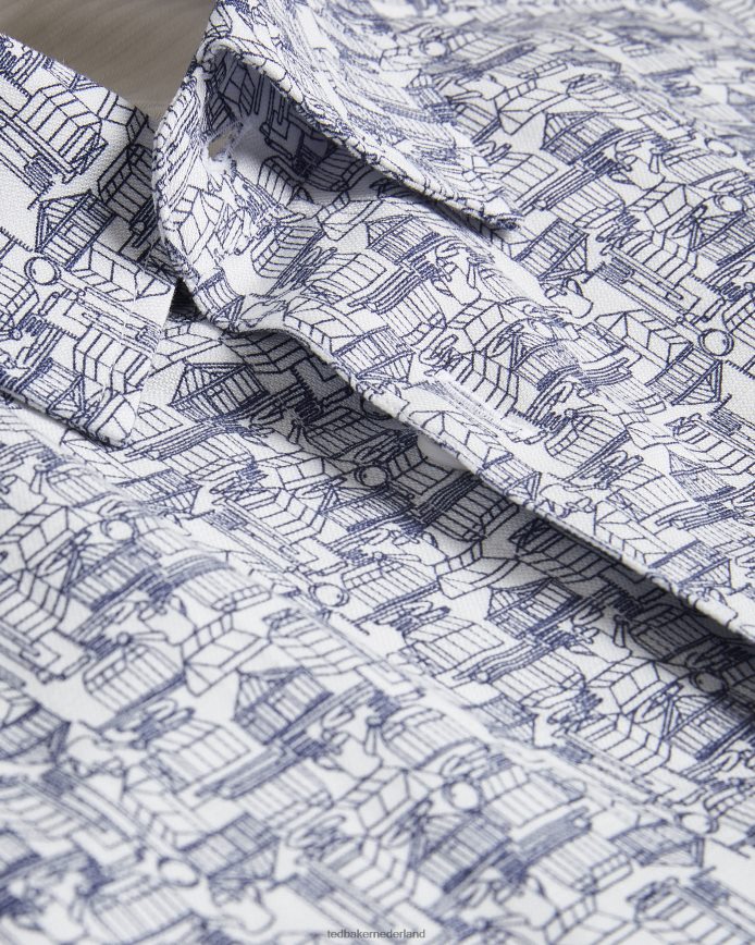 Ted Baker laghy kasshirt met korte mouwen lichtblauw kleding Heren 6R02N1547