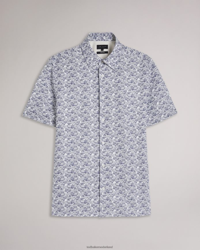 Ted Baker laghy kasshirt met korte mouwen lichtblauw kleding Heren 6R02N1547