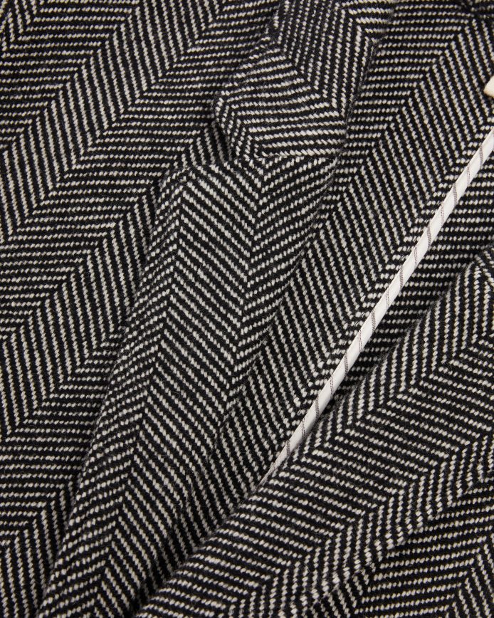 Ted Baker travers overjas met visgraatmotief zwart kleding Heren 6R02N1674