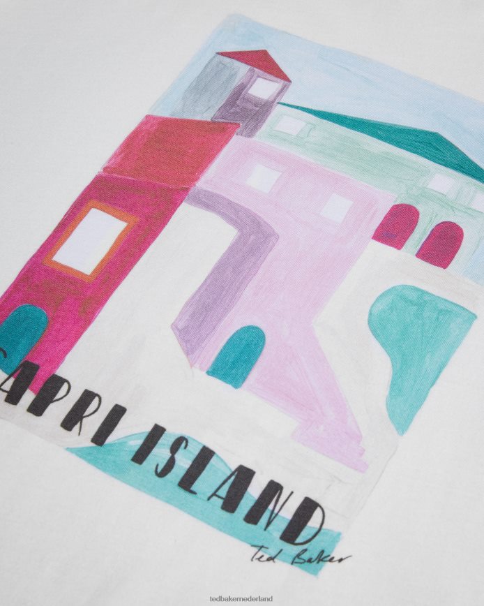 Ted Baker Josep grafisch T-shirt met korte mouwen wit kleding Heren 6R02N1312