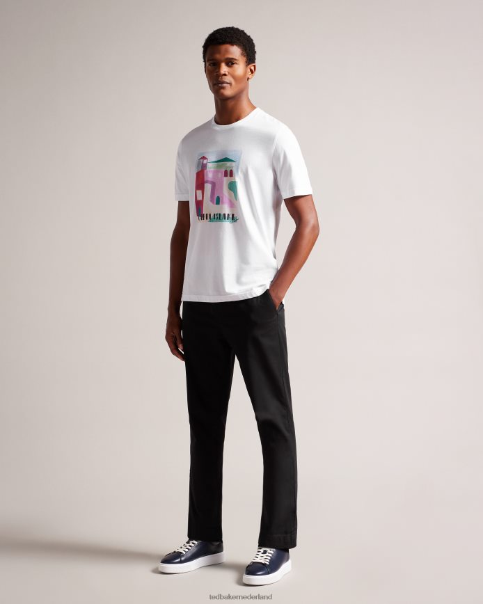 Ted Baker Josep grafisch T-shirt met korte mouwen wit kleding Heren 6R02N1312