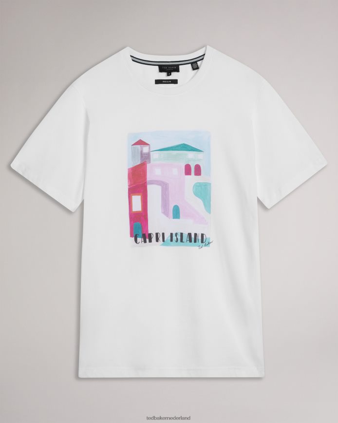 Ted Baker Josep grafisch T-shirt met korte mouwen wit kleding Heren 6R02N1312