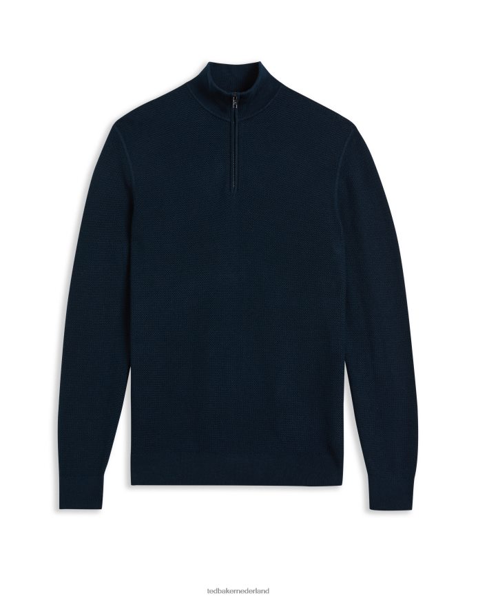 Ted Baker Meaddo trui met trechterhals en halve rits marine kleding Heren 6R02N1251