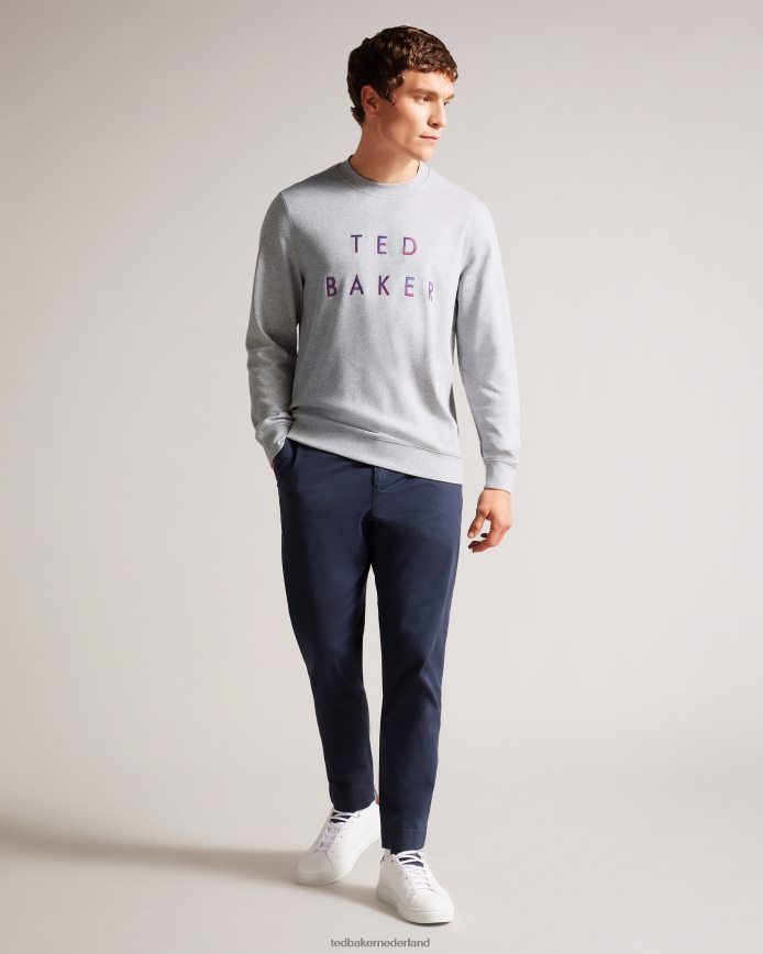 Ted Baker Sonics-trui met lange mouwen en merklogo grijze mergel kleding Heren 6R02N1273