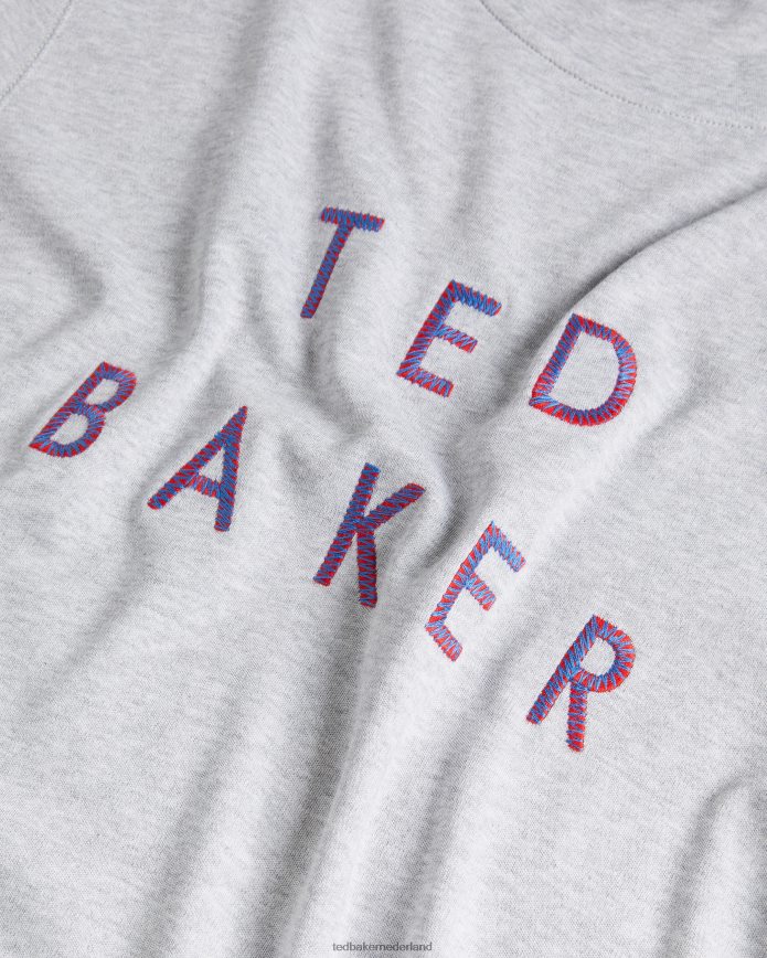 Ted Baker Sonics-trui met lange mouwen en merklogo grijze mergel kleding Heren 6R02N1273