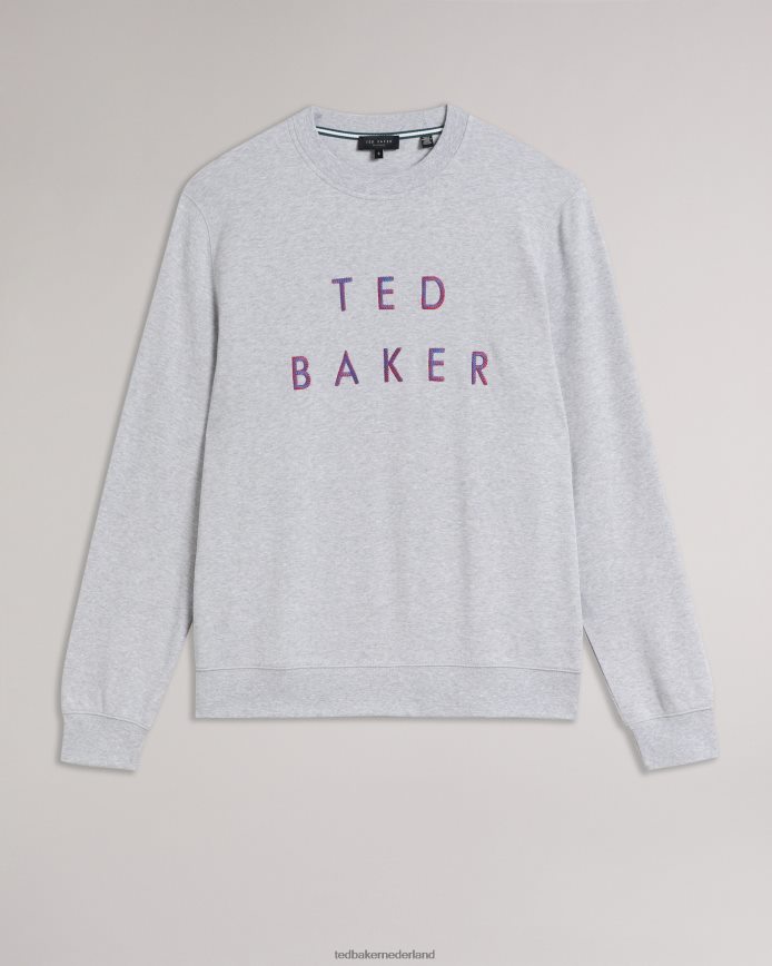 Ted Baker Sonics-trui met lange mouwen en merklogo grijze mergel kleding Heren 6R02N1273