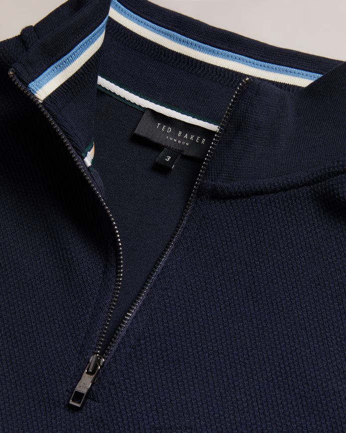 Ted Baker sanot trui met lange mouwen en trechterhals marine kleding Heren 6R02N1292