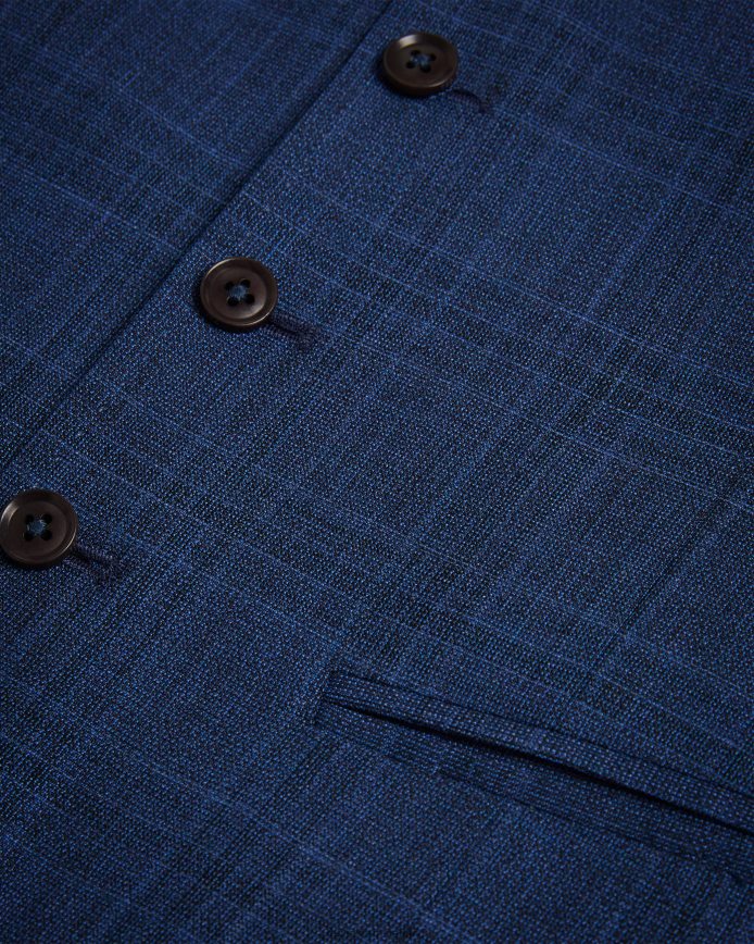 Ted Baker drydenw marineblauw geruit gilet marine kleding Heren 6R02N1585