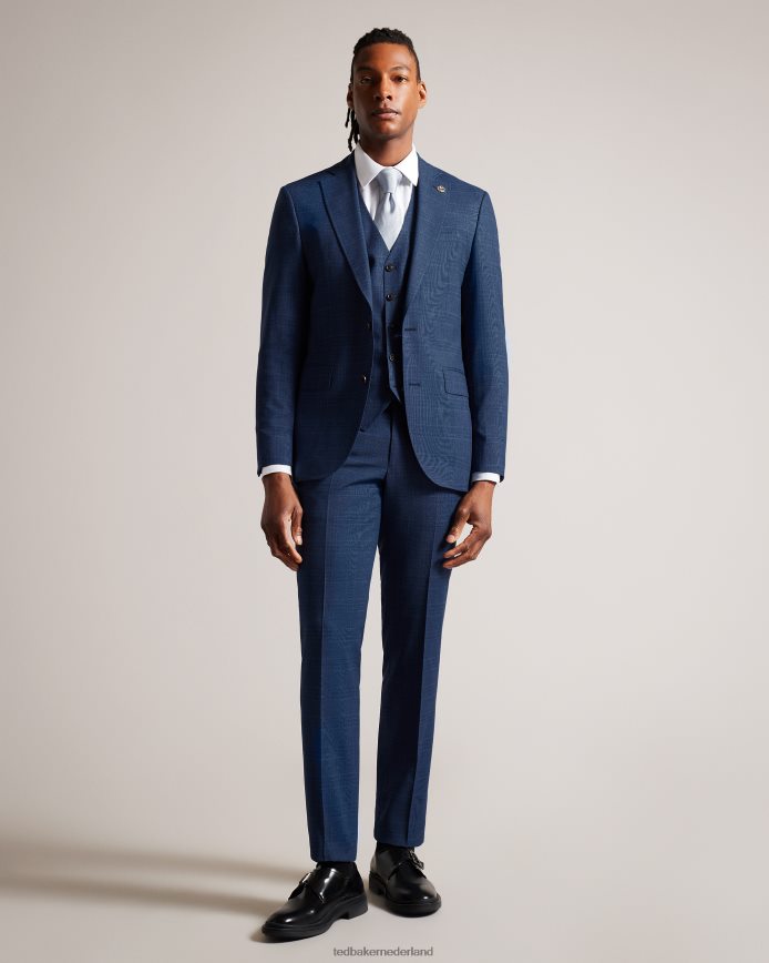 Ted Baker drydenw marineblauw geruit gilet marine kleding Heren 6R02N1585