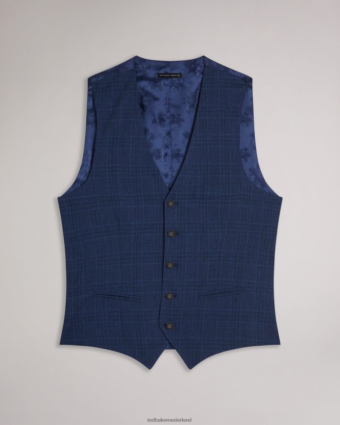 Ted Baker drydenw marineblauw geruit gilet marine kleding Heren 6R02N1585
