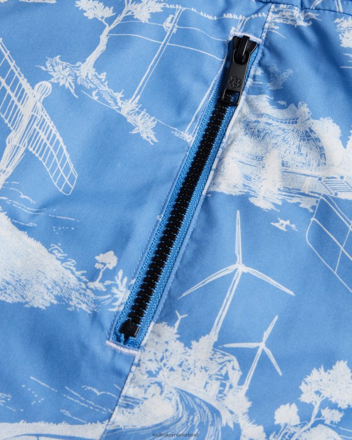 Ted Baker Zwemshort met holowayprint blauw kleding Heren 6R02N1665