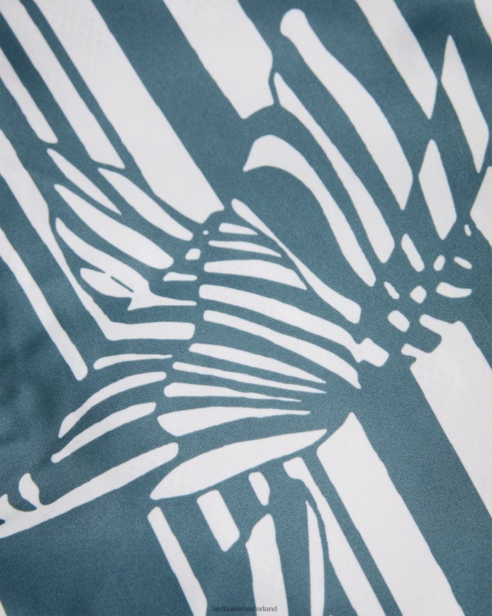 Ted Baker turfachtige zwemshort met vlinderstreepprint middelblauw kleding Heren 6R02N1485